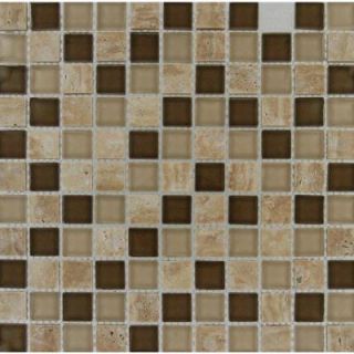 MS International Pine Valley 12 in. x 12 in. x 8 mm Glass and Stone Mesh Mounted Mosaic Tile SMOT SGLS PV8MM