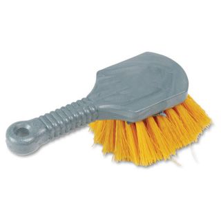 Rubbermaid Commercial 8 inch Grey Long Handle with Yellow Bristles