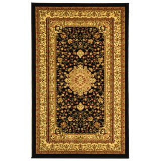 Safavieh Lyndhurst Black and Ivory Rectangular Indoor Machine Made Throw Rug (Common: 3 x 5; Actual: 39 in W x 63 in L x 0.42 ft Dia)