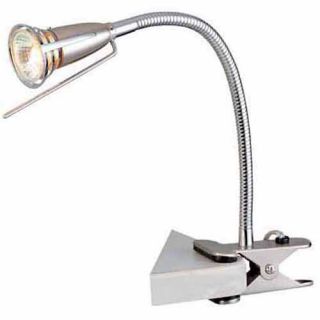 Scee Clamp on Lamp, Polished Steel
