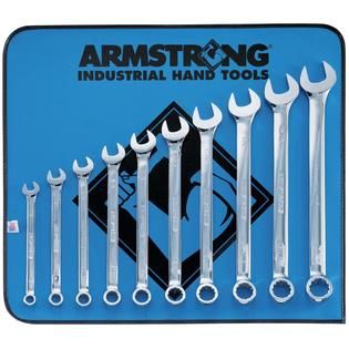Armstrong 10 pc. 12 pt. Full Polish Long Combination Wrench Set