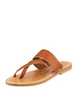 K. Jacques Crisscross Flat Thong Sandal