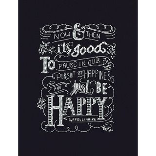 Just Be Happy Counted Cross Stitch Kit8inX10in 14 Count   17284969