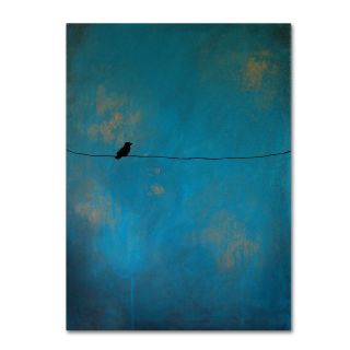 Trademark Fine Art Lone Bird Blue by Nicole Dietz Painting Print on