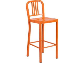 Flash Furniture CH 31200 30 OR GG 30'' Orange Metal Bar Stool