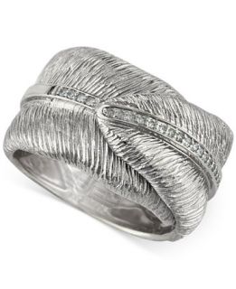 Balissima by EFFY Textured Diamond Ring (1/6 ct. t.w.) in Sterling
