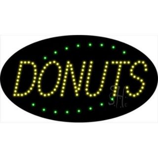 Sign Store L100 1679 outdoor Donuts Animated Outdoor LED Sign, 27 x 15 x 3. 5 inch