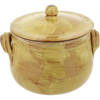 French Home Saffron Gold Italian Stoneware Stock Pot   16847900