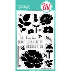 Avery Elle Clear Stamp Set 4 X6   Petals & Stems  