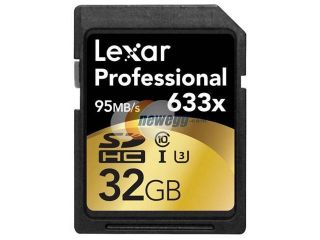 Lexar Professional 633x 64GB Secure Digital Extended Capacity (SDXC) Flash Card Model LSD64GCBNL633