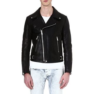 SANDRO   Leather biker jacket