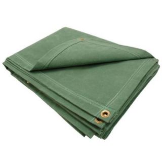 Sigman 7 ft. 8 in. x 9 ft. 8 in. 12 oz. Green Canvas Tarp CT12G0810