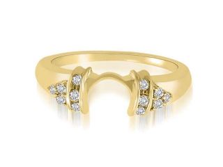 0.24 cttw. Round Cut Diamond Solitaire Enhancer Wedding Ring in 14K Yellow Gold