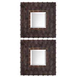Global Direct 21 in. x 21 in. Wood Framed Mirror Set of 2 DISCONTINUED 08072