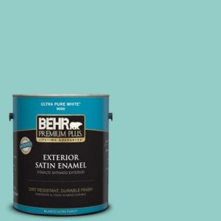 BEHR Premium Plus 1 gal. #500D 4 Jamaica Bay Satin Enamel Exterior Paint 940001