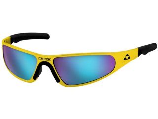 Liquid Eyewear Player YELLOW / BLUE MIRROR POLARIZED Lens Hingeless Aluminum Sunglasses