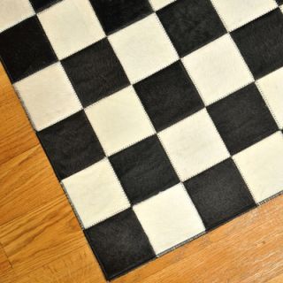 Cow Hide Patchwork Checkered Bergama Rug by Natural Area Rugs