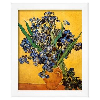 Art   Vase of Irises Against a Yellow Background, c.1890 by