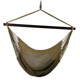Algoma 44 in. Polyester Rope Hanging Chair in Tan 4913T