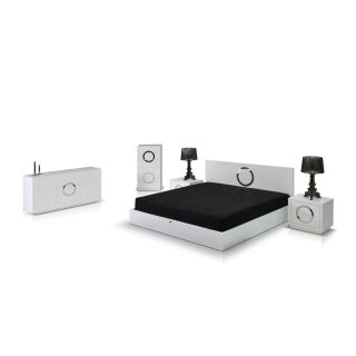 VIG Furniture A & X Glam Modern White Crocodile Bed