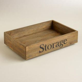 Wood Annie Rolling Storage Crate