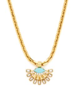 Marquise Shaped Turquoise Pendant Necklace by Elizabeth Cole