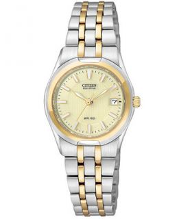 Citizen Womens Eco Drive Corso Two Tone Stainless Steel Bracelet