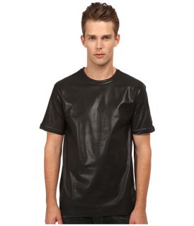 Pierre Balmain Leather Style T Shirt Black
