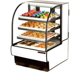 True TCGD 31 31" Full Service Bakery Case w/ Curved Glass   (4) Levels, White, 115v