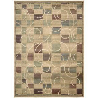 Nourison Expressions Curves and Squares Opulon Yarn Rug