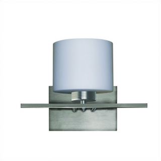Yosemite Home Decor Marble Falls 1 Light Wall Sconce in Satin Steel with Dove White Glass   207 1WS SS