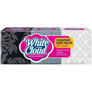 Product Title: White Cloud 3 Pack, 2 ply Facial Tissues, 75 Sheet Cube Tissue Boxes