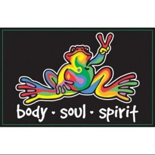 Peace Frogs   Body Soul Spirit Blacklight Poster Print (36 x 24)