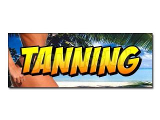 36" TANNING DECAL sticker tan beauty salon spa bed