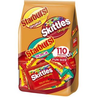 Starburst and Skittles Fun Size Candy Variety Bag, 48 oz, 110ct.