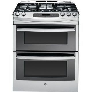 GE Profile 5 Burner 6.8 cu ft Slide In Convection Gas Range (Stainless Steel) (Common: 30 in; Actual 30 in)