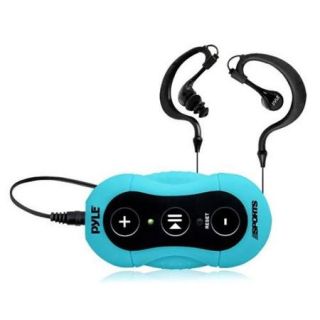 Surf Sound Waterproof MP3 Player w/Headphones for Swimming & Water Sports (Blue)