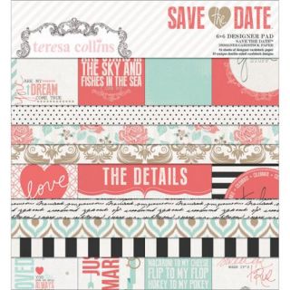 Save The Date Paper Pad 6"X6" 24/Sheets 12 Double Sided Designs/2 Each
