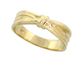 14k Gold Ribbon Knot Ring, 1/4" (6mm) wide