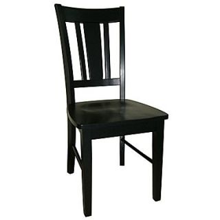 International Concepts Wood San Remo Slatback Chair, Black