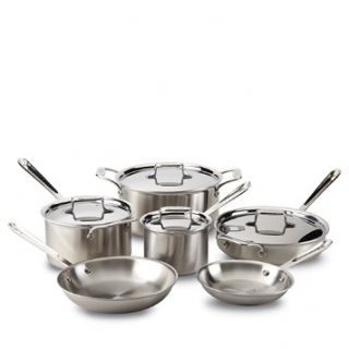All Clad Brushed d5 10 Piece Cookware Set