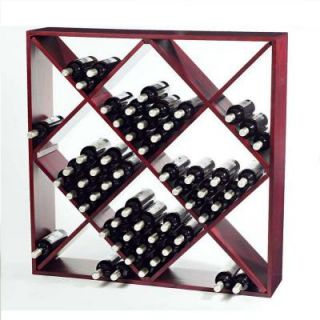 Wine Enthusiast Jumbo Bin 120 Bottle Wine Rack in Mahogany 640 12 04