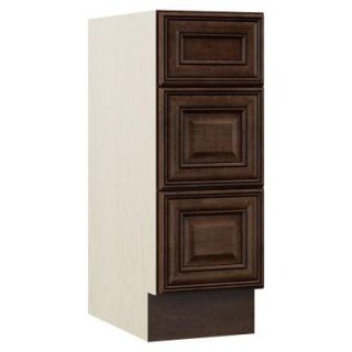 MasterBath Oxford 12 in. W x 21.5 in. D x 33.5 in. H Drawer Bank Only in Toasted Sienna ED12 OTOS