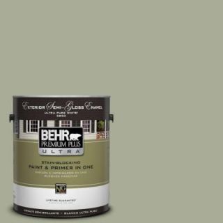 BEHR Premium Plus Ultra 1 gal. #S380 4 Bay Water Semi Gloss Enamel Exterior Paint 585401