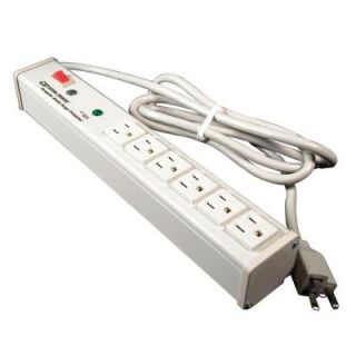 Wiremold 6 ft. 6 Outlet 15 Amp Computer Grade Surge Strip with Lighted On/Off Switch M6BZ