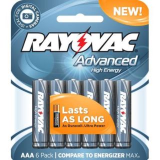 Rayovac Advanced High Energy AAA Batteries, 6 Pack