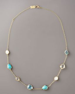 Ippolita Pacific Faceted Eight Stone Necklace, 18L