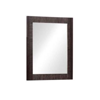 29 in. L x 24 in. W Framed Wall Mirror in Light Mahogany H2732M