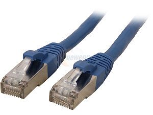 Coboc CY CAT6A STP 25 BL 25ft.26AWG Snagless Cat 6A Blue Color 550MHz SSTP(PIMF) Shielded Ethernet Stranded Copper Patch cord /Molded Network lan Cable