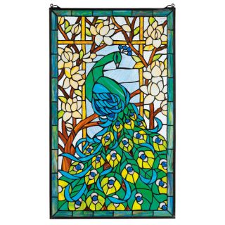 Design Toscano Peacocks Paradise Stained Glass Window